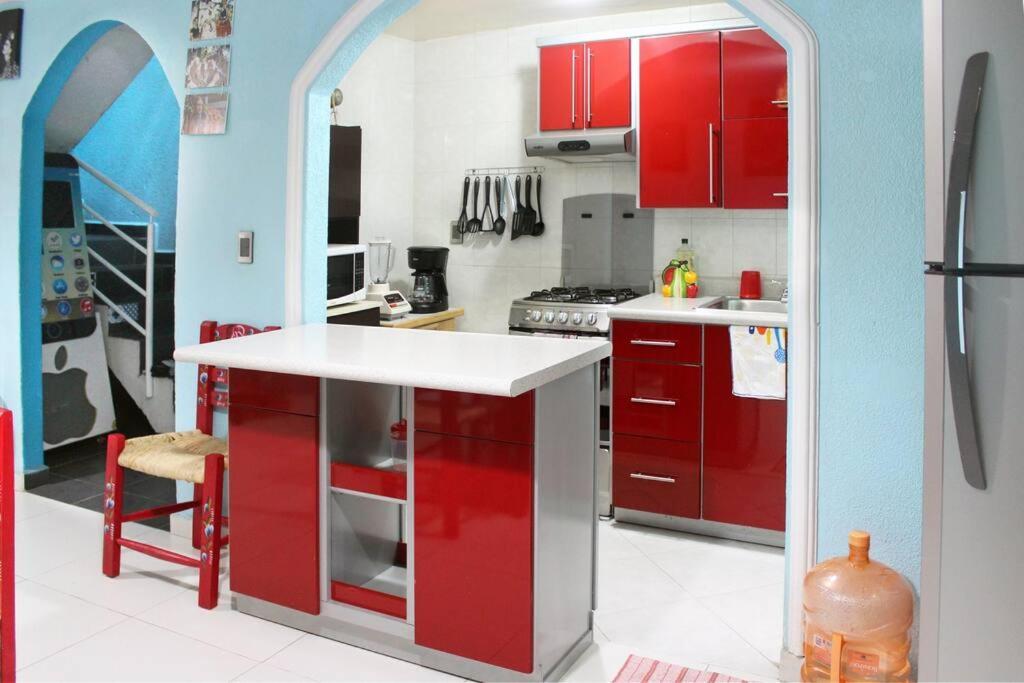 Colorida Casa Azul En Texcoco Centro Wifi Cocina Villa Texcoco de Mora Luaran gambar